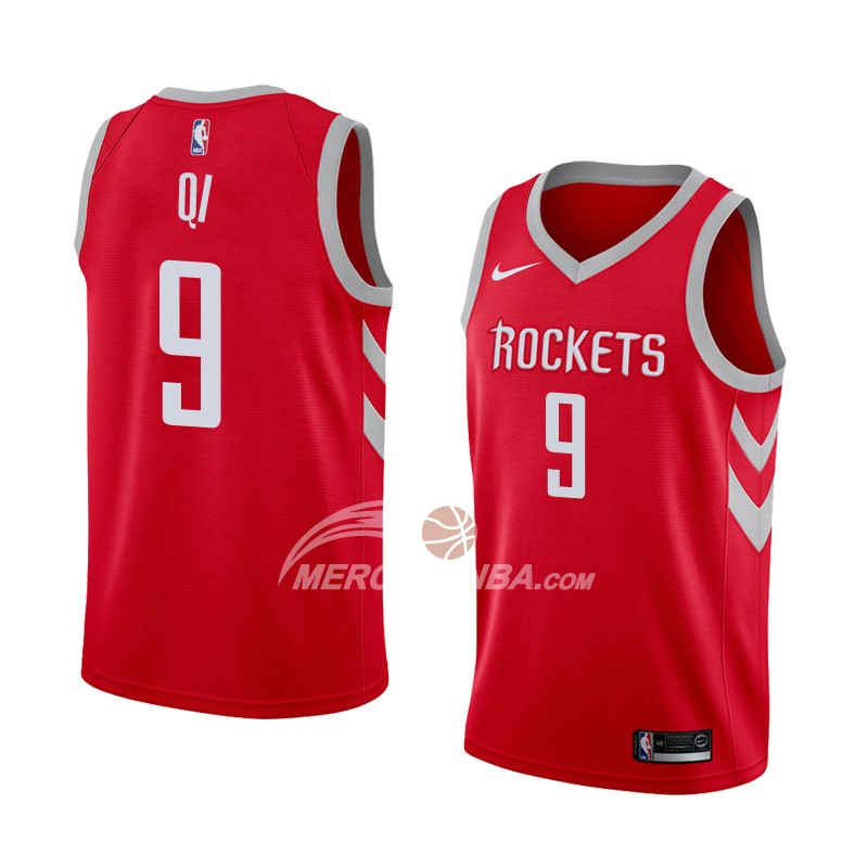 Maglia Houston Rockets Zhou Qi Icon 2018 Rosso